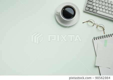 various office supplies on the desk various office supplies on the desk 98562864