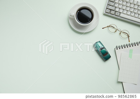 various office supplies on the desk various office supplies on the desk 98562865