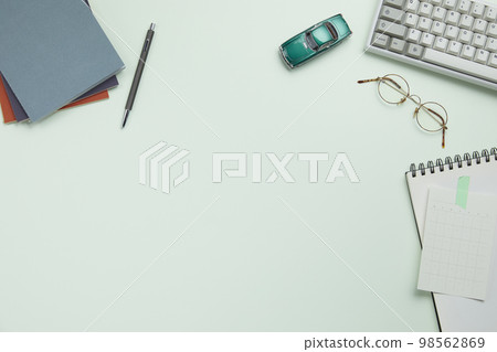 various office supplies on the desk various office supplies on the desk 98562869