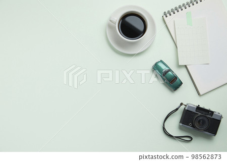 various office supplies on the desk various office supplies on the desk 98562873