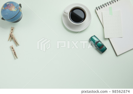 various office supplies on the desk various office supplies on the desk 98562874