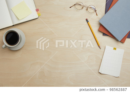 various office supplies on the desk various office supplies on the desk 98562887