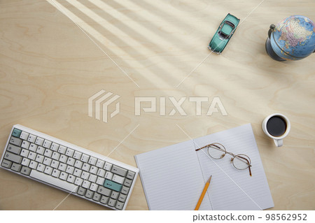 various office supplies on the desk various office supplies on the desk 98562952