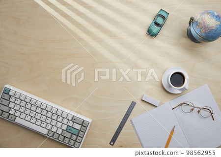various office supplies on the desk various office supplies on the desk 98562955