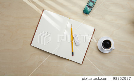various office supplies on the desk various office supplies on the desk 98562957