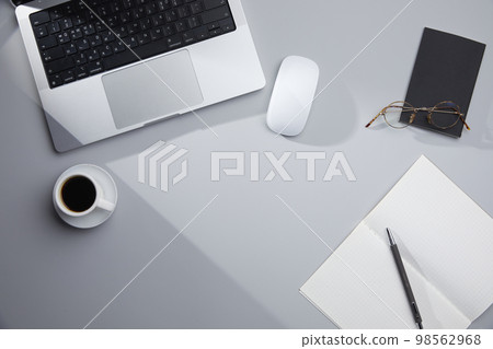 various office supplies on the desk various office supplies on the desk 98562968