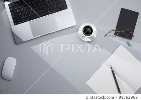 various office supplies on the desk various office supplies on the desk 98562969