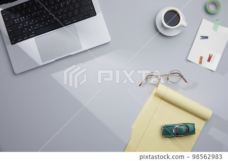 various office supplies on the desk various office supplies on the desk 98562983