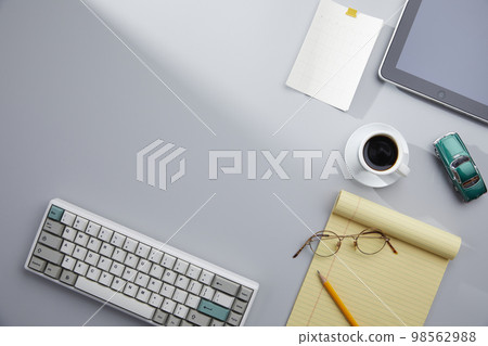 various office supplies on the desk various office supplies on the desk 98562988