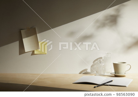various office supplies on the desk various office supplies on the desk 98563090