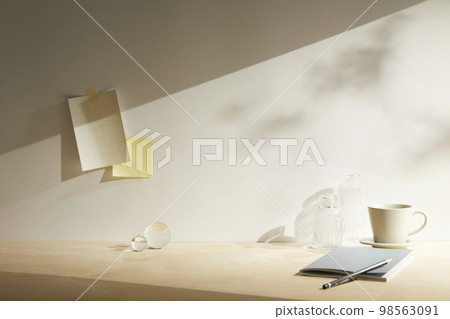 various office supplies on the desk various office supplies on the desk 98563091