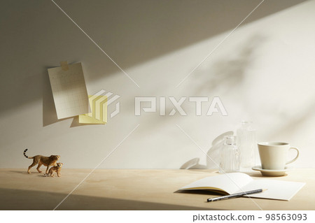 various office supplies on the desk various office supplies on the desk 98563093