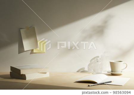 various office supplies on the desk various office supplies on the desk 98563094