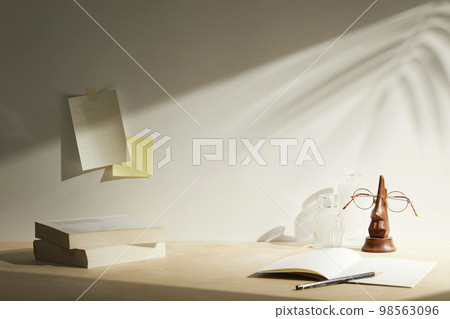 various office supplies on the desk various office supplies on the desk 98563096