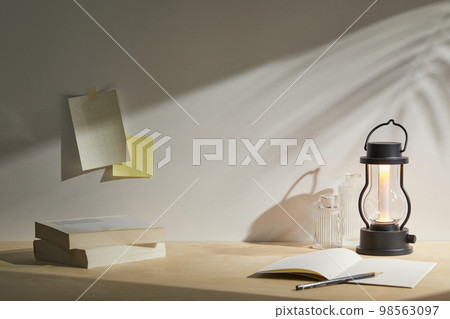 various office supplies on the desk various office supplies on the desk 98563097