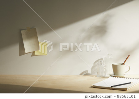 various office supplies on the desk various office supplies on the desk 98563101