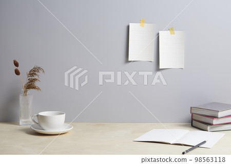 various office supplies on the desk various office supplies on the desk 98563118