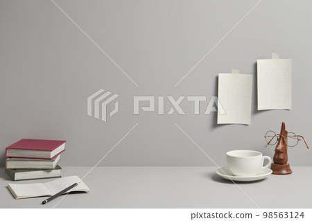various office supplies on the desk various office supplies on the desk 98563124