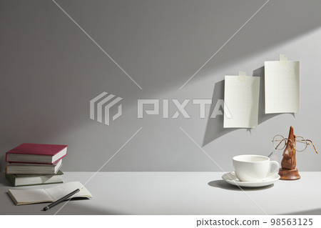 various office supplies on the desk various office supplies on the desk 98563125