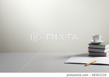 various office supplies on the desk various office supplies on the desk 98563134