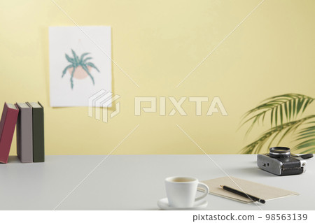 various office supplies on the desk various office supplies on the desk 98563139