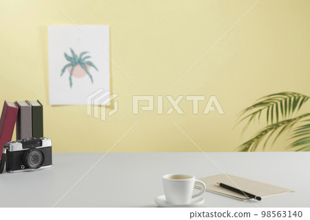 various office supplies on the desk various office supplies on the desk 98563140