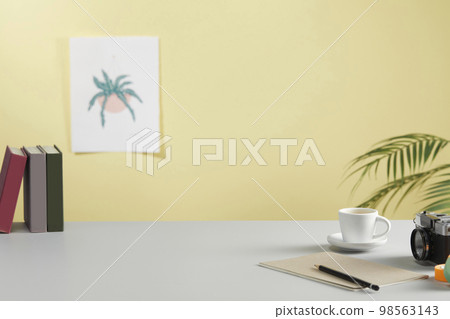 various office supplies on the desk various office supplies on the desk 98563143