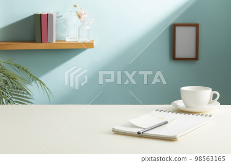 various office supplies on the desk various office supplies on the desk 98563165