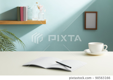 various office supplies on the desk various office supplies on the desk 98563166