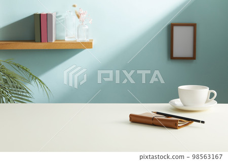 various office supplies on the desk various office supplies on the desk 98563167