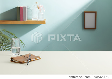 various office supplies on the desk various office supplies on the desk 98563169