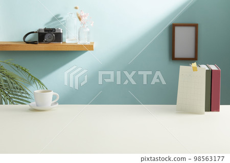 various office supplies on the desk various office supplies on the desk 98563177
