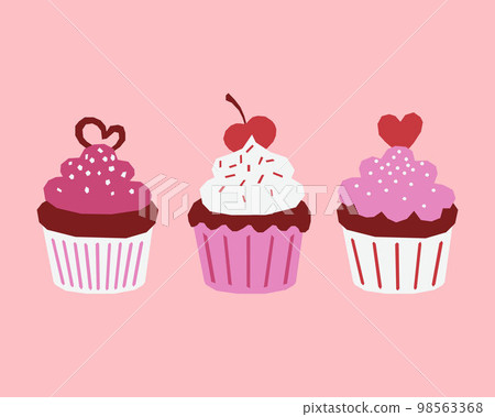 Festive muffins and cupcakes. Valentines Day dessert or wedding. Festive muffins and cupcakes. Valentines Day dessert or wedding. 98563368