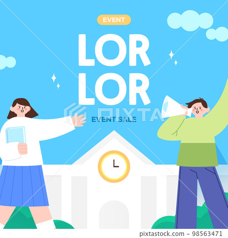 新學期人物海報模板10 98563471