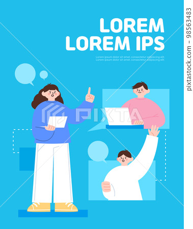 New Semester Character Poster Template 05 New Semester Character Poster Template 05 98563483