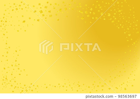 Scattering of gold leaf background material frame illustration 98563697
