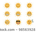Sun icon face 98563928