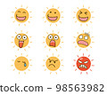 Sun face icon 98563982