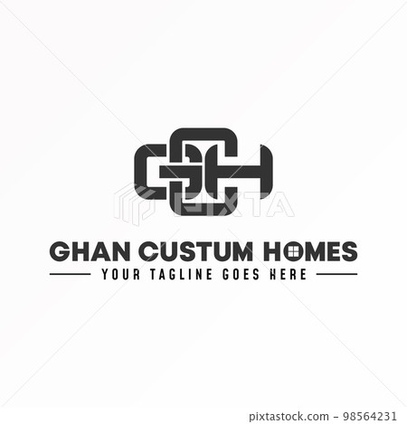 Letter or word GCH sans serif font in connected image graphic icon logo design abstract concept vector stock. Can be used as a symbol related to initial. 98564231