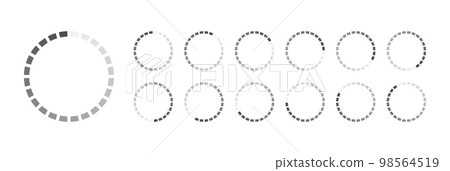 Circular Loading Buffering Icons Vector Circular Loading Buffering Icons Vector 98564519