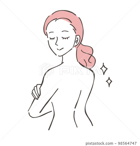 Female back beautiful satisfied Female back beautiful satisfied 98564747