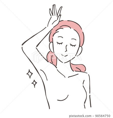 Female waste hair armpit beautiful 98564750