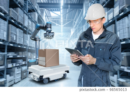 Warehouse manager with digital tablet 98565013