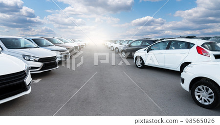 Cars in a row. Cars in a row. 98565026
