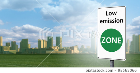 Road sign Low emission ZONE 98565066