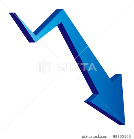 三維騰飛箭頭插畫之字形單品藍色 98565106