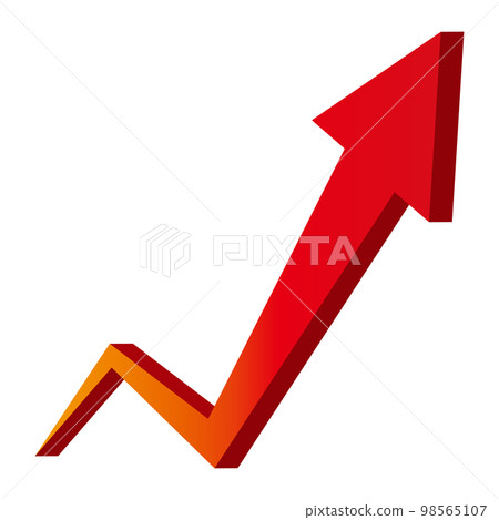 三維騰飛箭頭插畫之字形單品紅色 98565107