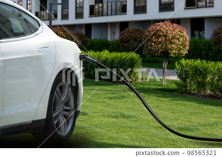 Close up of electric car Close up of electric car 98565321