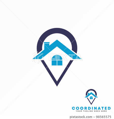 Simple Roof, window, and location image graphic icon logo design abstract concept vector stock. Can be used as a symbol relating to residence or place 98565575