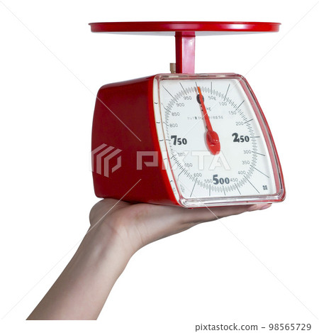 hand holding scales 98565729